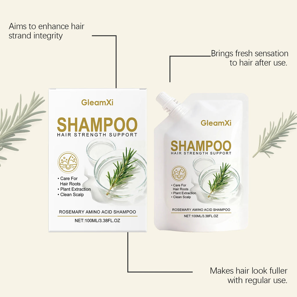 Rosemary Amino Acid Volumizing Shampoo - Gently Cleanses the Scalp, Naturally Voluminous, Smooth, and Shiny