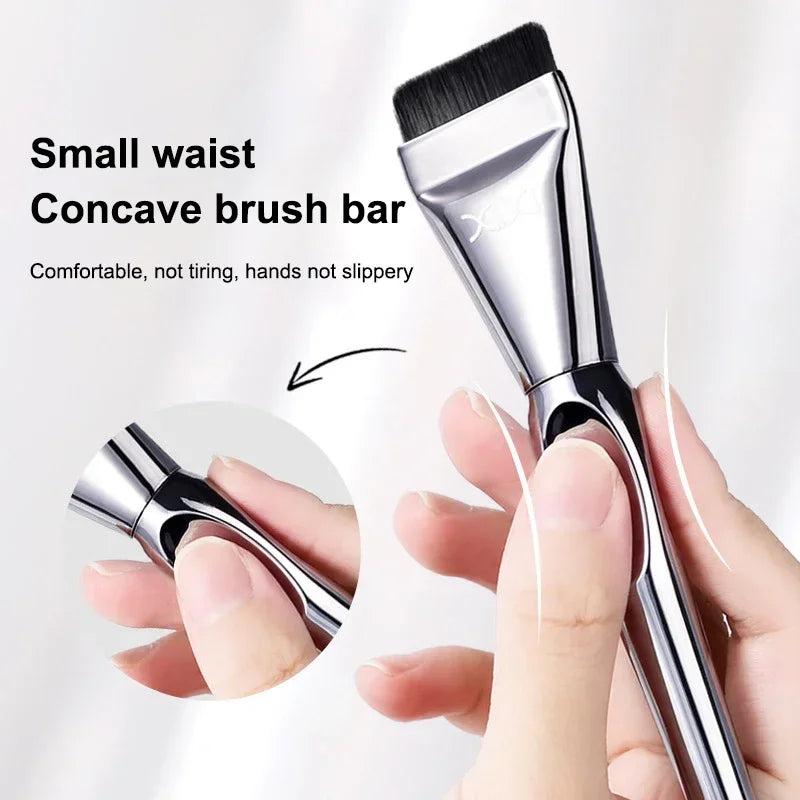 Ultra Thin Foundation Brush Lightweight Face Contour Brush Flat Contour Brush Blending Foundation Cream Makeup Brushes Beauty