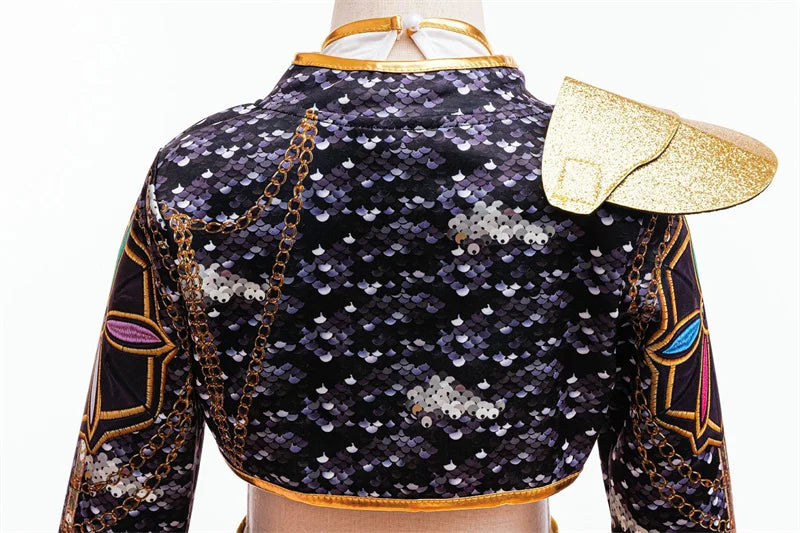 New Movie Role-playing Costume Suits Kids Girls Cartoon Cosplay Sets Children Fashion Stage Performance Clothing Outfits 4-12Y