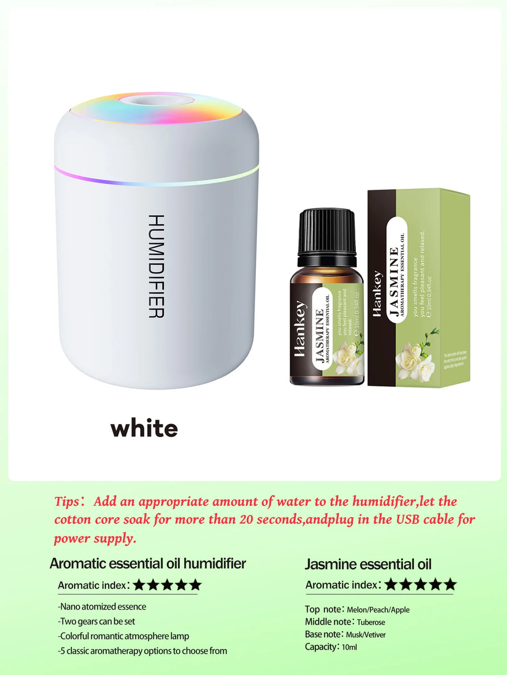 180ML Mini Air Humidifier USB Electric Aroma Diffuser Essential Oil Purifier Aromatherapy Mist Maker Lights For Car Home Bedroom