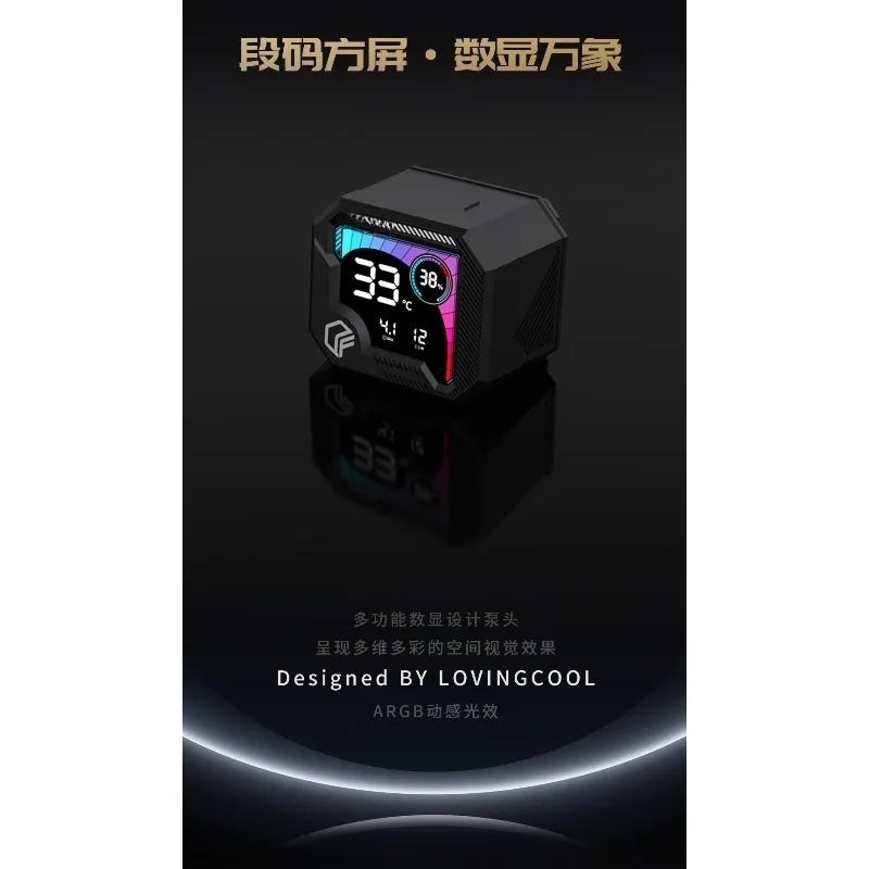 360mm ARGB CPU Liquid Cooler Segment LCD Screen Intelligent Temperature Display AIO PC Cooling Fan