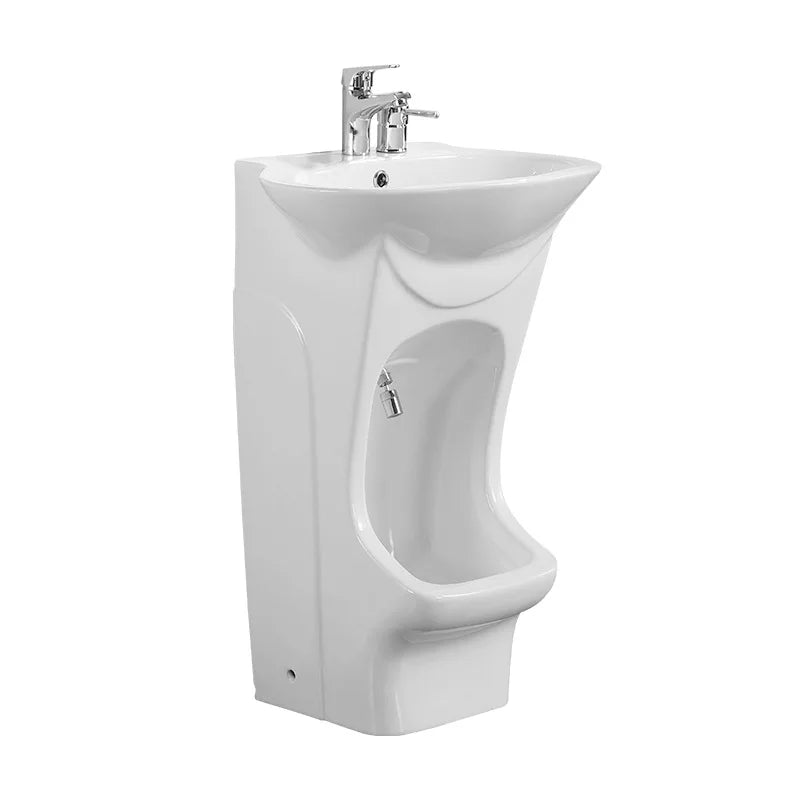 Modern Oval Muslim Full Standing Double Level Bathroom Ceramic Foot Wash Basin Wudu Shower Pray Wash Basin