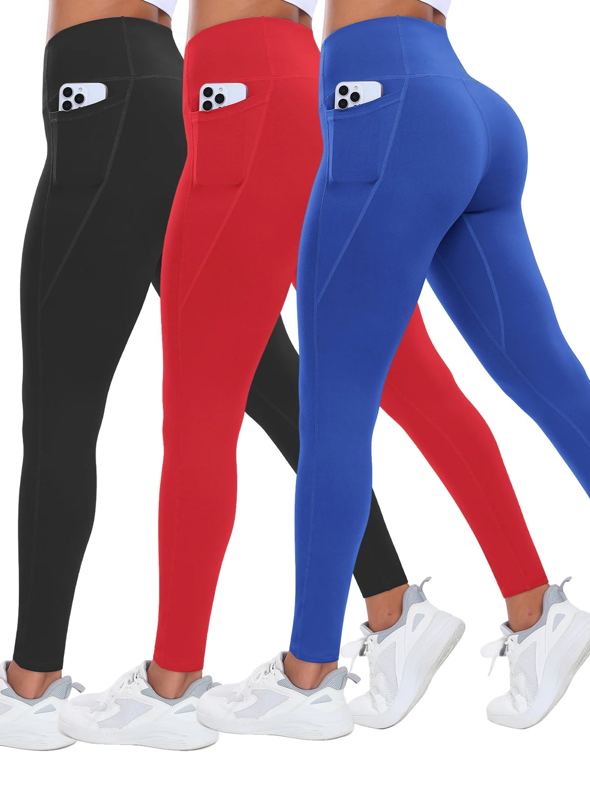 Women Butt Lifting Fitness Leggings With Pockets Tummy Control Sports Pant High Waist Fitness Tights Gym Clothing Sportswer