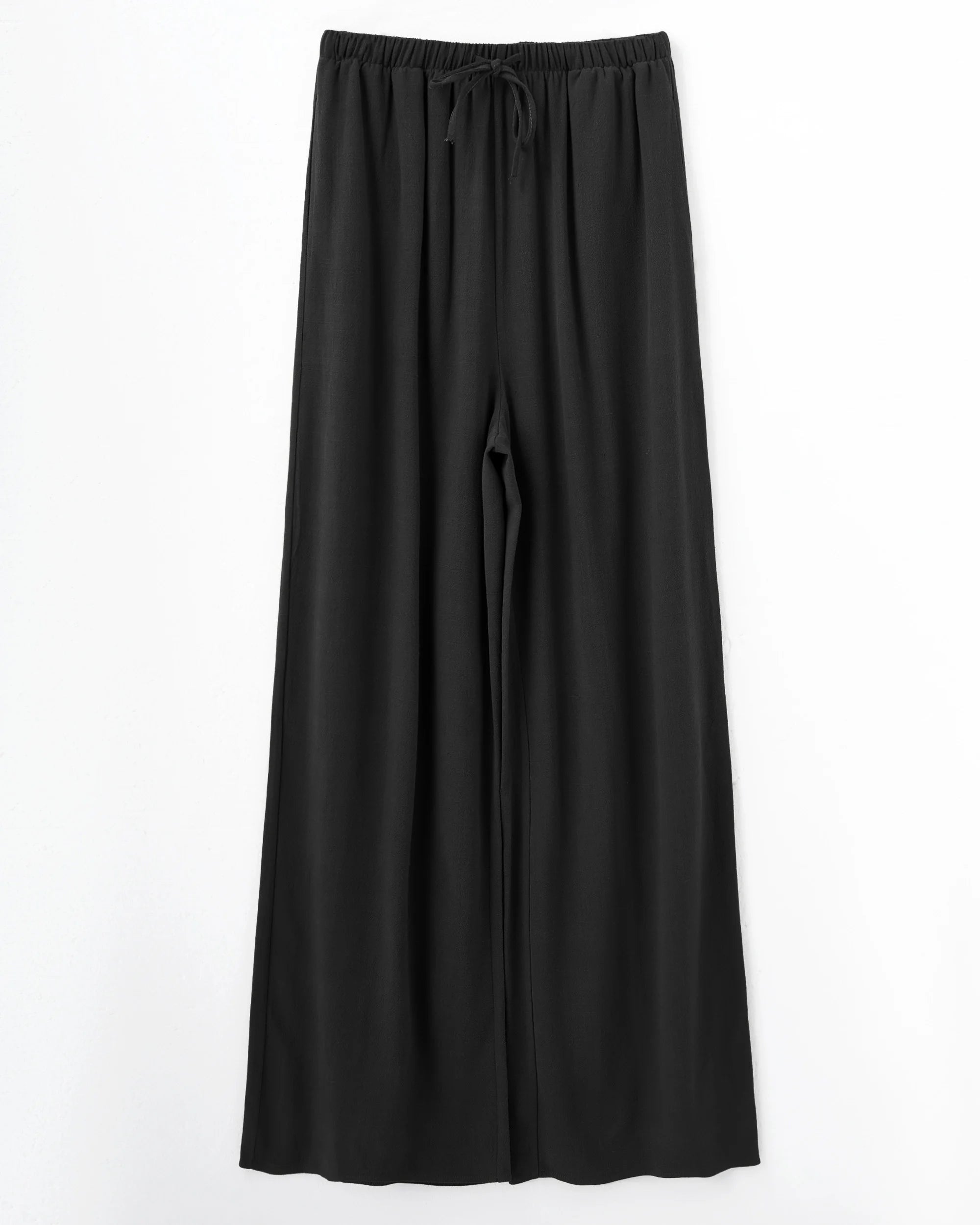 Loose Wide Leg Casual Pants Women's  Korean Linen Office Lady Household Trousers Drawstring Straight Leg Long Pants Femme