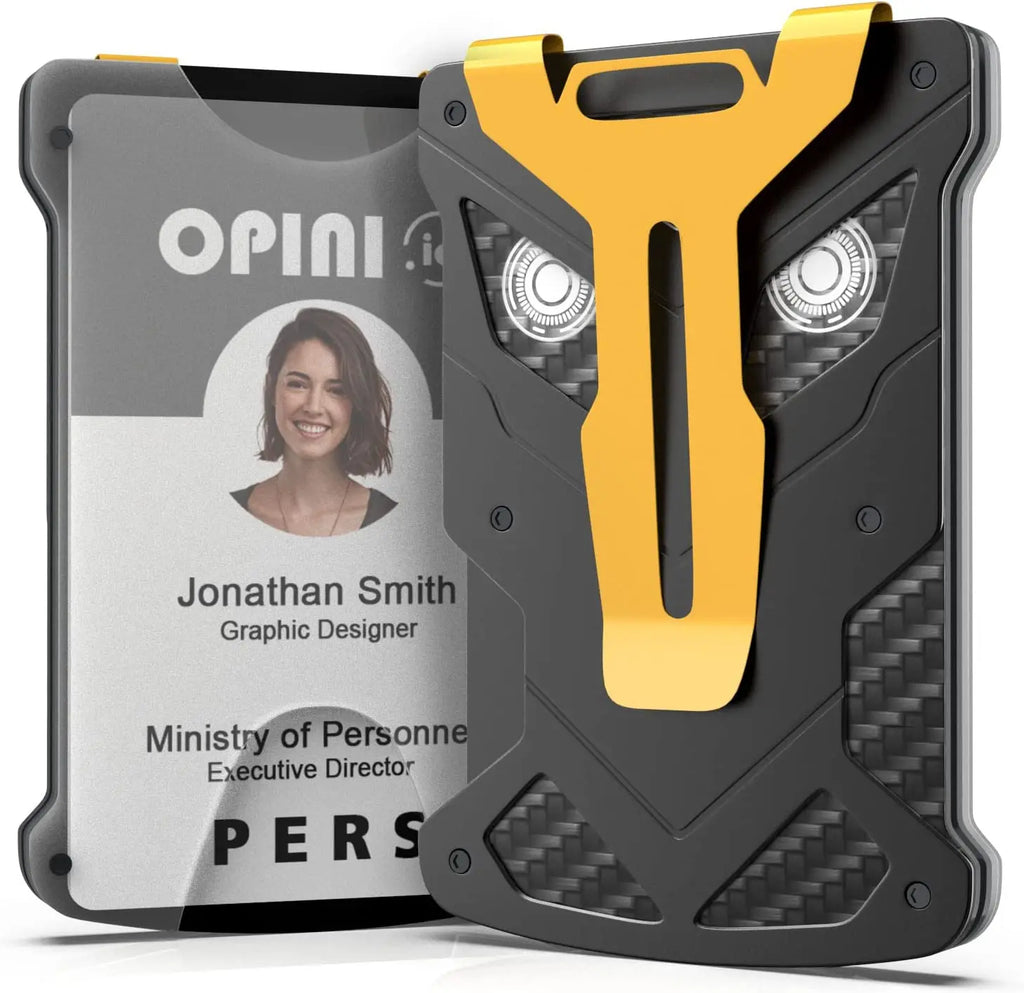 Tactical RFID Blocking ID Badge Holder & Slim Metal Card Wallet