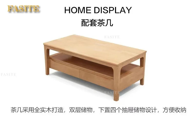 Furniture Nordic Solid WooWooden Living Room Simple sehold Turning Divan Small Apartment