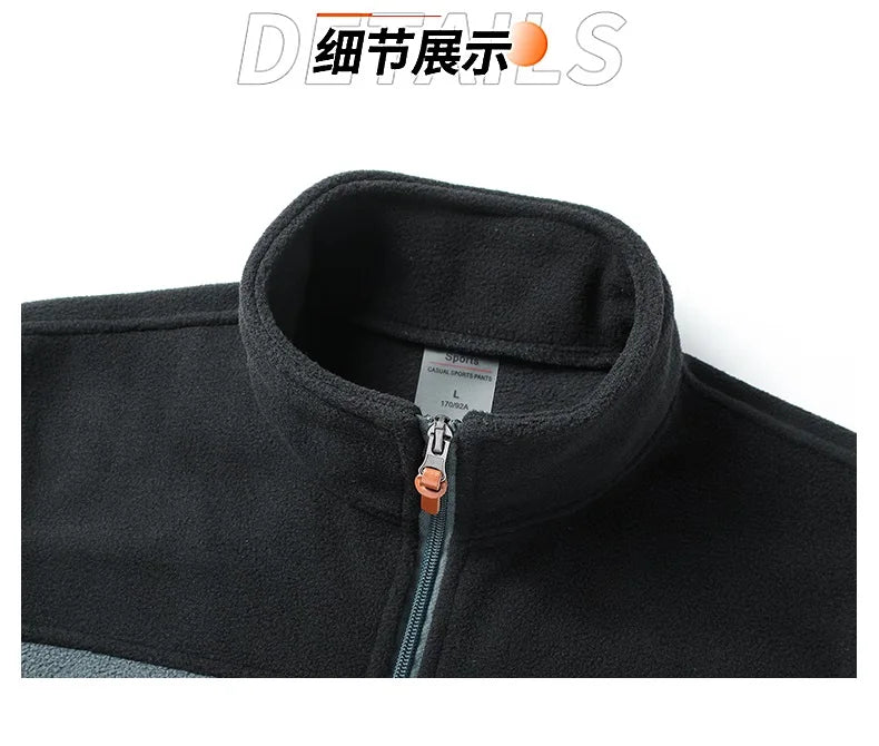 Winter Fleece Jacket Men Warm Full Zipper Jackets Couple Fleece Hiking Coat Outdoor Tactical Windproof Mens Jacket Plus Size 9XL