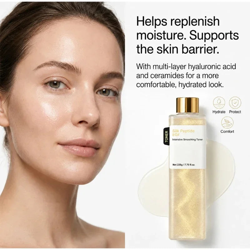 Silk Peptide & EGF Softening Toner Deeply Moisturizes Refreshing Texture Improves Rough Skin Softens Dull Liquid Korea Skincare