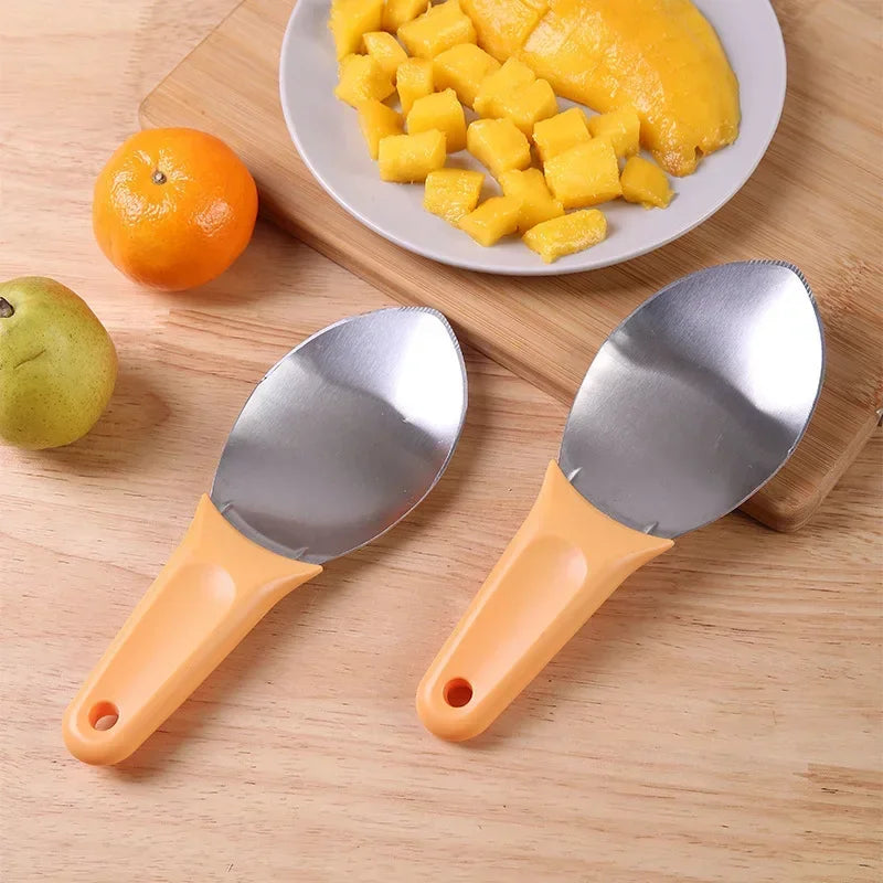 Multifunctional Fruits Peeling Spoon Mango Meat Separator Cutter  Kitchen Gadgets Fruits Watermelon Cutting Digging Gadgets