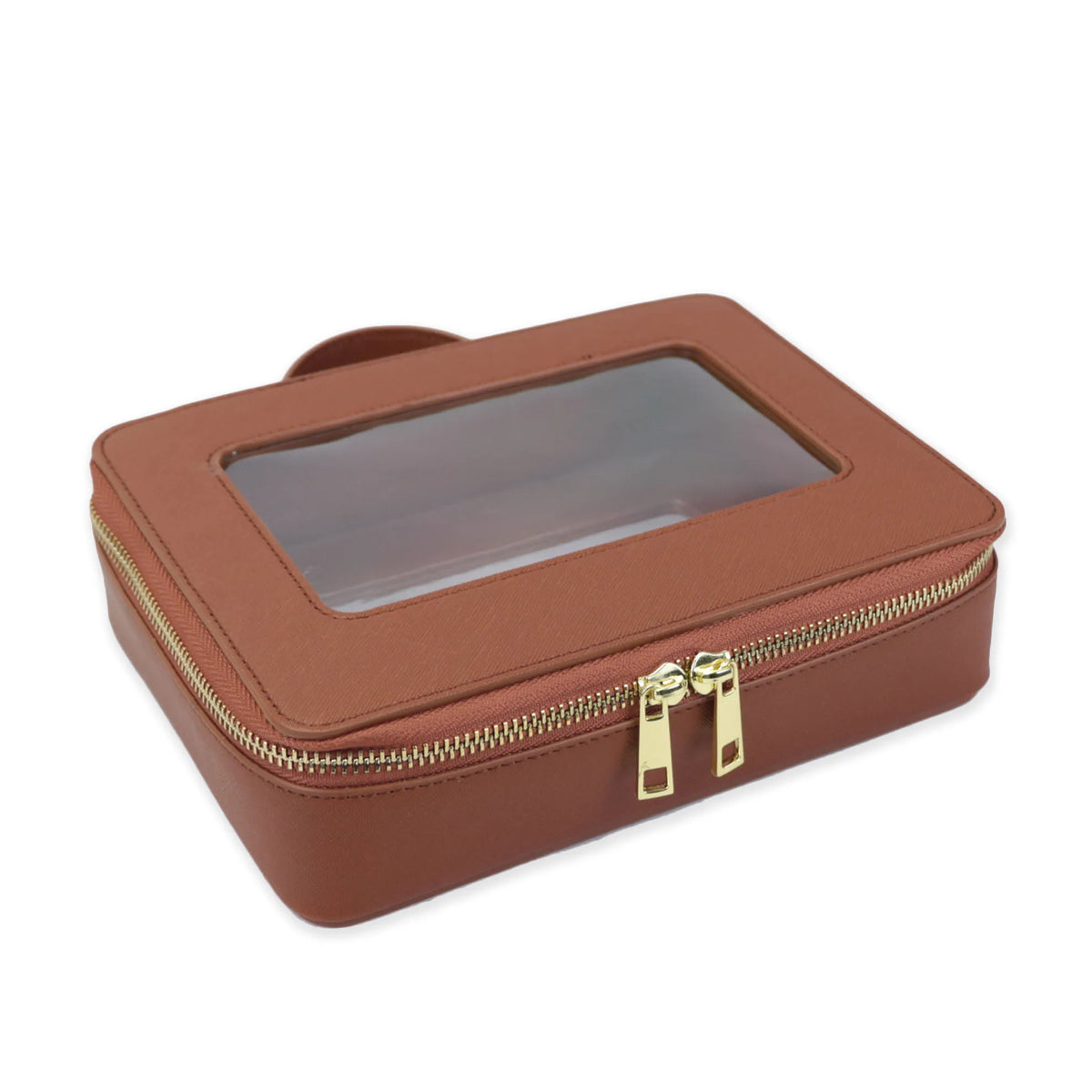 Custom Genuine Leather Travel Cosmetic Bag Set Colorful Classic Saffiano Portable Travel Clear PVC Cosmetic Bag TPU Wash Bag