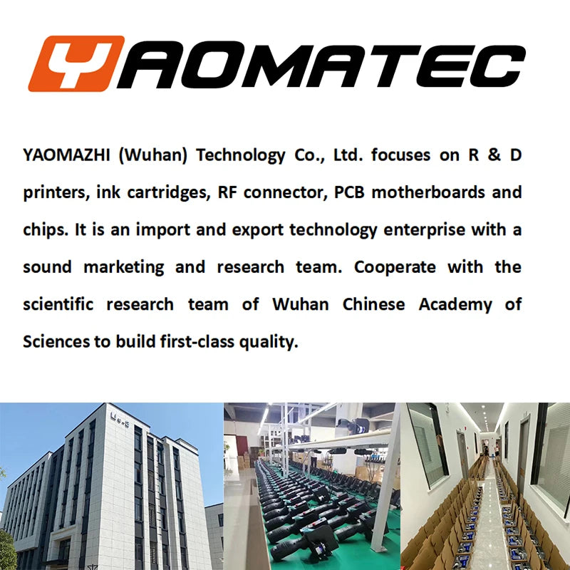YAOMATEC 2588+M 2588+12.7mm Handheld thermal inkjet Printer Fast Dry Eco Solvent Ink Cartridge for Unencrypted handheld printer