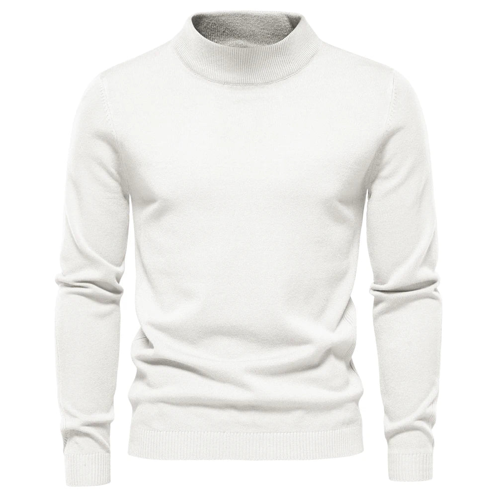 New Winter Turtleneck Thick Mens Sweaters Casual Turtle Neck Solid Color Quality Warm Slim Turtleneck Sweaters Pullover Men