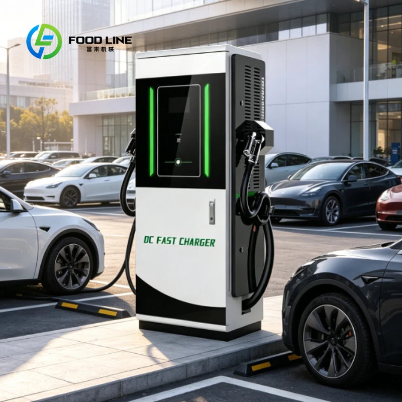 Customized 120kW DC Fast Commercial EV Charging Station, Electric Car Charger Built-In Battery Storage System