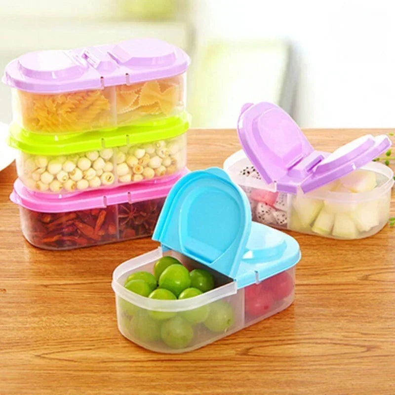 1/4pcs Portable Lunch Box for Kids Camping Picnic with Transparent Compartment Leakproof Food Storage  Secure  Clasps  Container