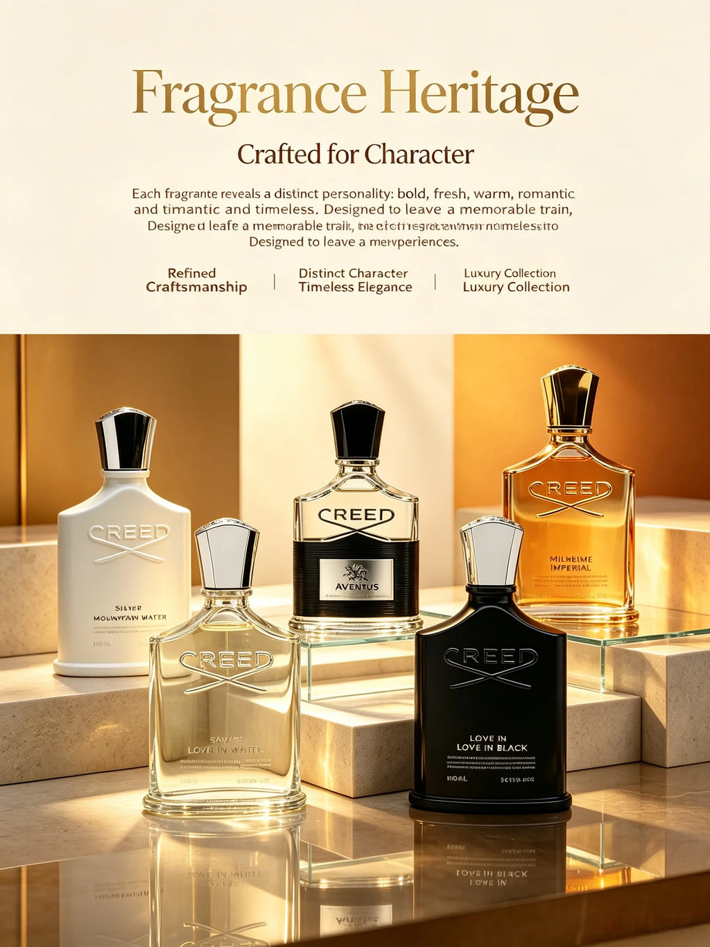Creed Aventus Eau De Parfum Spray 100ml / 3.3oz Tester Luxury Fragrance for Daily Wear without Cap