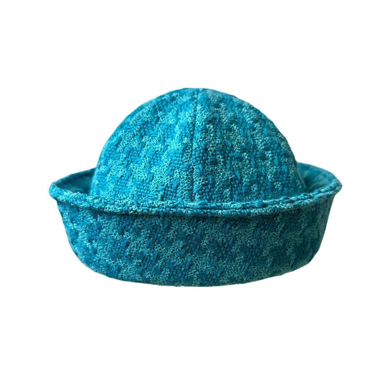 Fall Elegant Tweed Berets for Women Sailor Hat Japanese Versatile Naval Winter Fashion Party Warm Cute Jk Y2K Bucket Hat