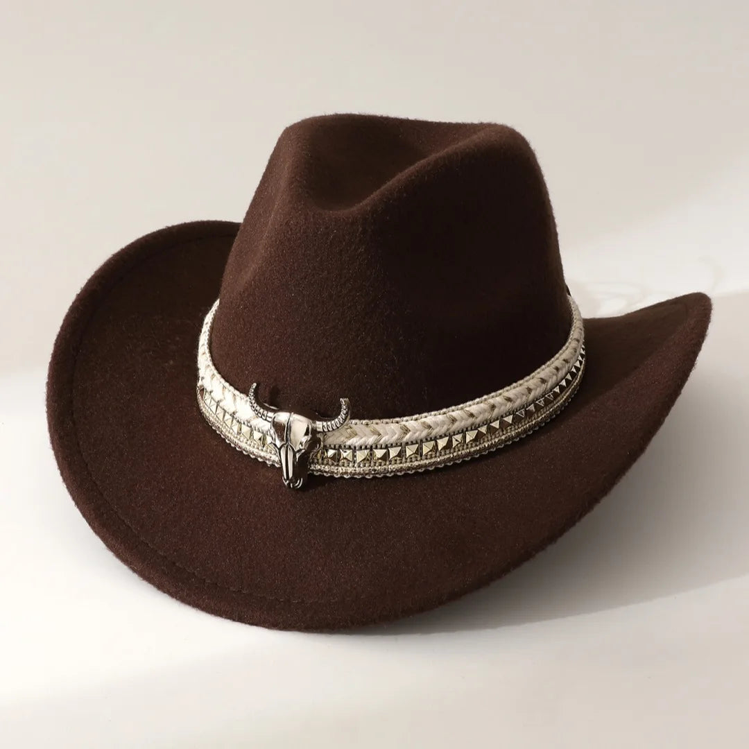 New Heart Shaped Cowboy Head Accessories Cowboy Hat Felt Hat New Men's and Women's Outdoor Hat Knight Hat