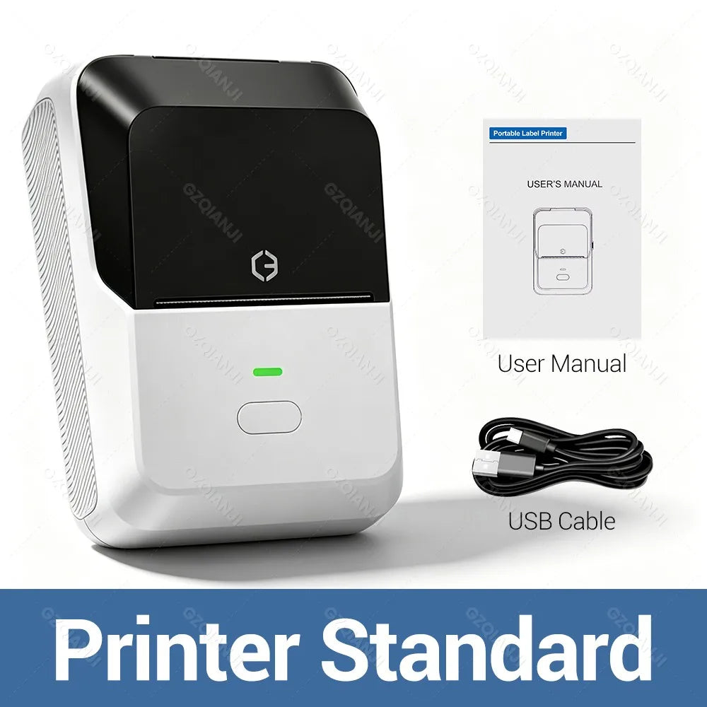20-50mm P2 Mini Thermal Label Printer Portable Wireless Bluetooth Office Business Sticker Printer for Android / iOS