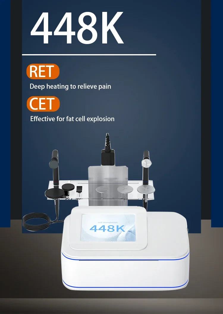 448khz Indiba RET CET Tecar Therapy Radiofrequency Physiotherapy Ablation Weight Loss Capacitive Electric Transfer RF Machine