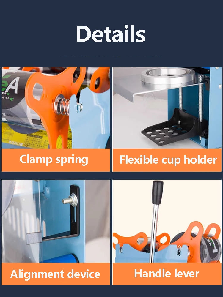 Full Automatic Cup sealer Cup Sealing machine Bubble tea machine for 9.5CM Paper Milk tea/Coffee cup Boba Tea