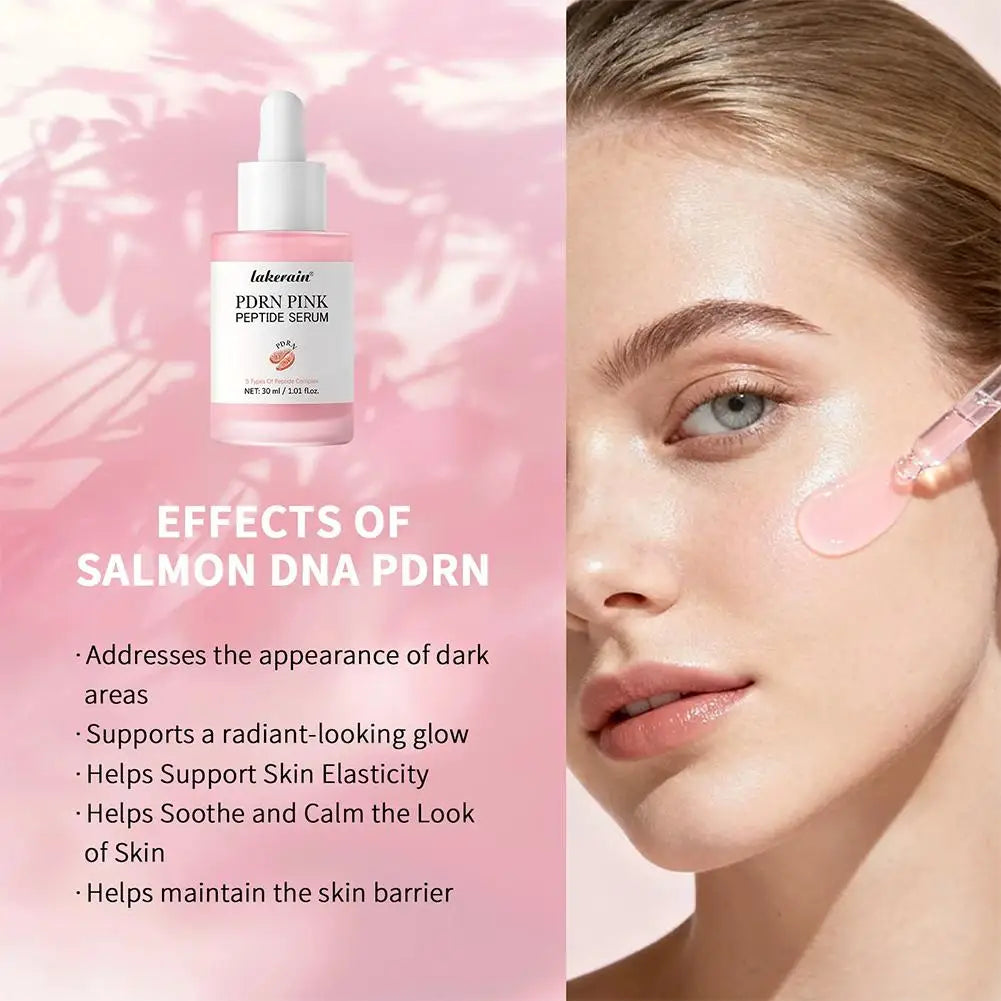 PDRN Pink Peptide Serum, 30ml Glow Skin Peptide Niacinamide Hydrating  Moisturizing Firming,Uneven Skin Tone,Korean Skincare