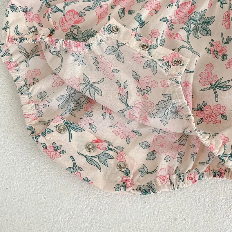 Spring Newborn Kids Baby Girls Long Sleeve Sweet Printing Princess Rompers Autumn New Infant Kids Baby Girls Rompers Clothes