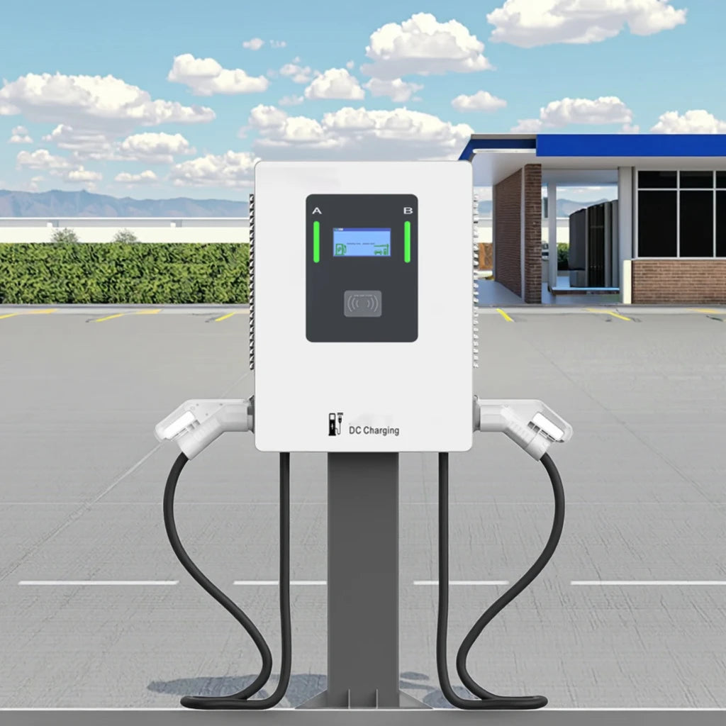 40KW DC Fast Charging Pile Electric Car DC EV Charger Station With Double  for Commercial and Industrial CCS2 With OCPP1.6J