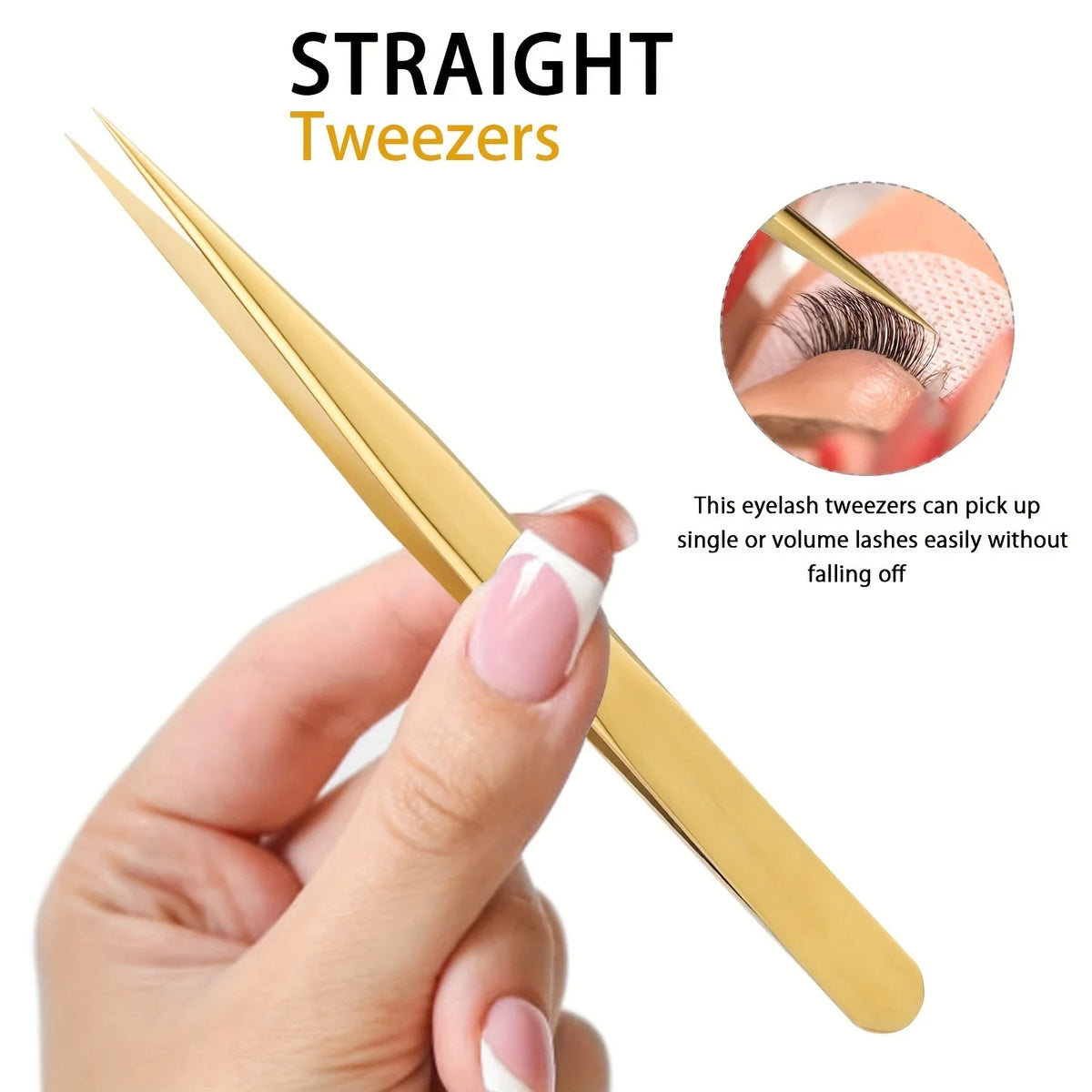 1/3Pcs High Precision Lash Tweezers Set  Includes Stainless Steel Eyelash Tweezers for Classic Individual and Volume Lash Exten