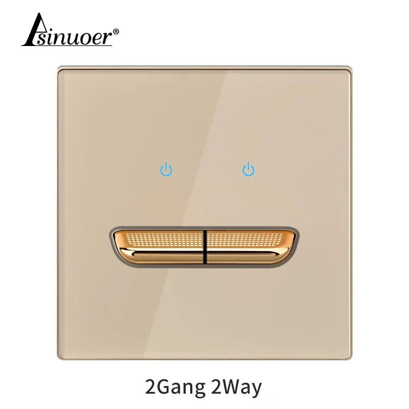 Black Tempered Glass Wall Switch Panel Led European 16a Socket Retro Toggle Light Switch Eu Uk Standard 2usb Socket 1Gang-4gang