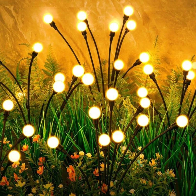 Solar Firefly Garden Lights Waterproof Outdoor LED Pathway Lights for Lawn Yard Landscape Decoration