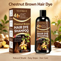 100ml 4 in 1 Ginger Hair Dye Shampoo Chestnut Brown Long Lasting Natural Hair Color Shampoo Moisturizing Coloring Hair Care
