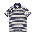Loose Fit Summer  Shirt Men's Retro Stripes Turn-down Collar Short Sleeve British Style Casual Fashion Polyester Fiber