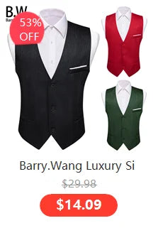 Barry.Wang Luxury Silk Mens Shirts Jacquard Floral Long Sleeve Formal Casual Breathable Male Blouses Wedding Business Prom Gift