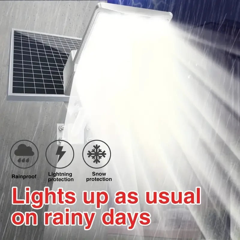 Solar Street Light 6500W 15000mAh 7500k Dusk To Dawn Solar Lights Automatic Dusk To Dawn with Control for Yard, Garden, Patio