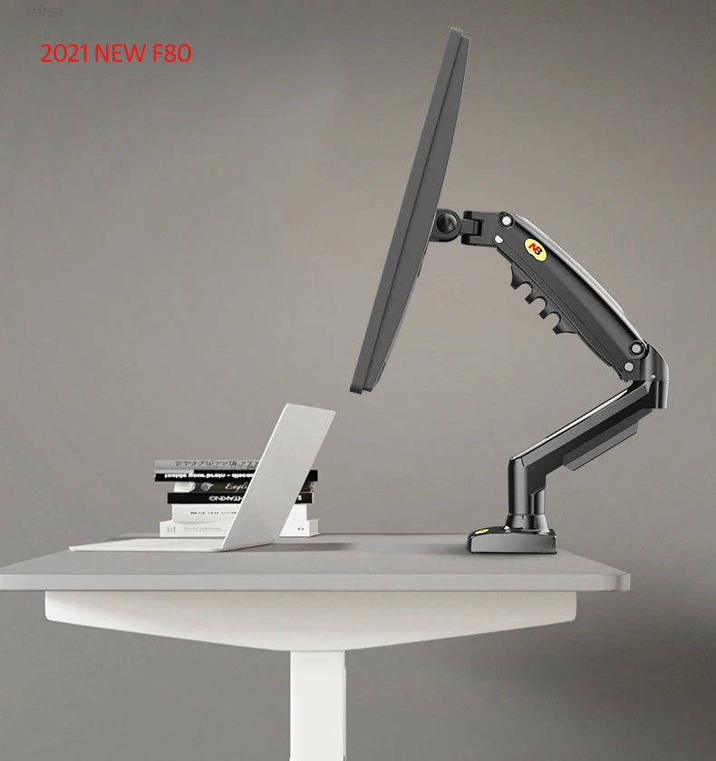 NEW NB F80 2-9kg Popular 17"30" Monitor Screen Desktop Stand Computer Bracket Gas Spring Long Arm Clamp Grommet Hole 360 Rotate