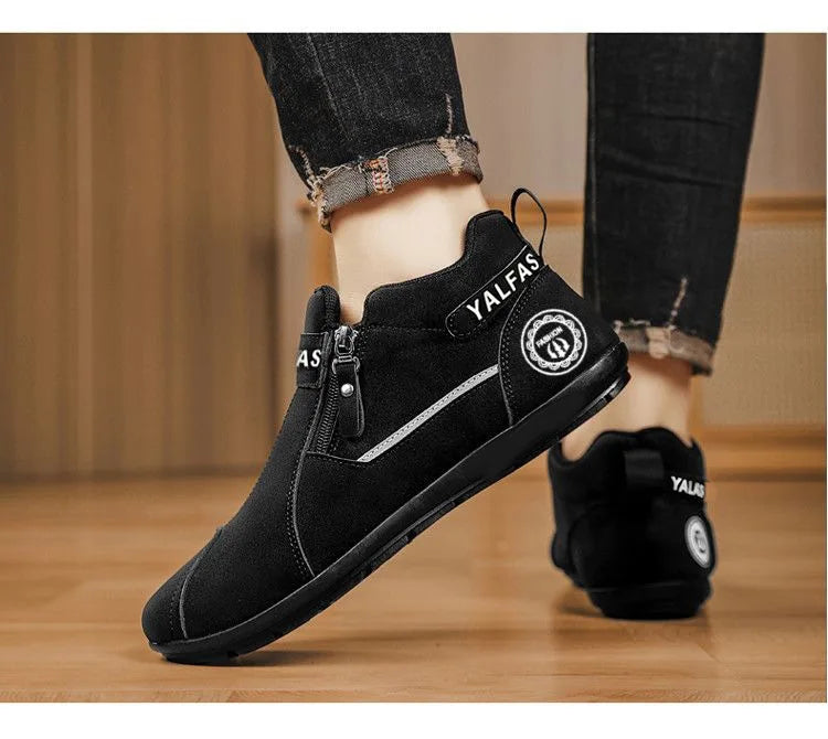 2026 New Men Casual Shoes Lightweight Slip On Sneakers Autumn Winter Flat Work Shoes Loafers Soft Sole Non Slip Walking Shoes
