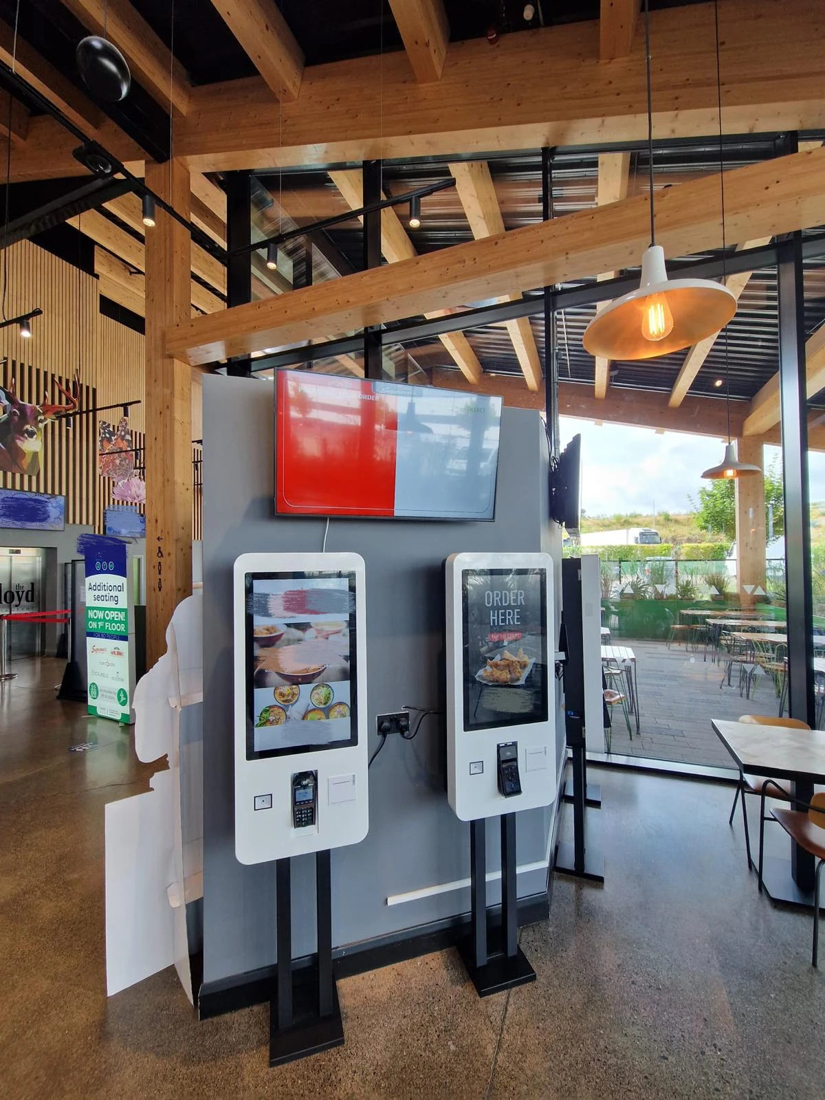 21.5 inch LCD Self-Service Kiosk Restaurant Payment System Touch Screen Ordering System