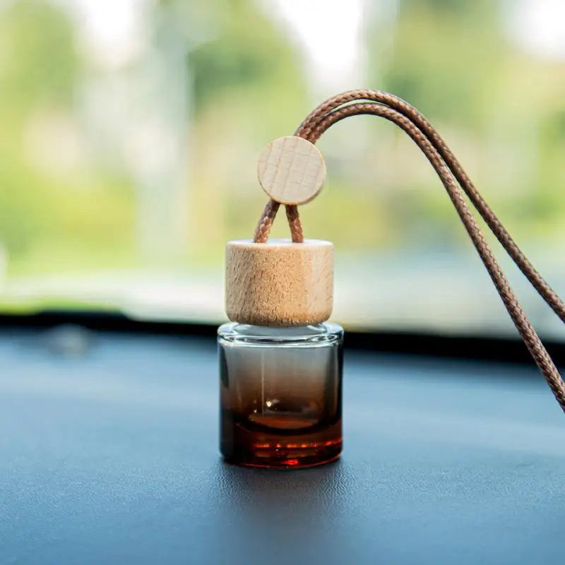 1Pcs Car Essential Oil Diffuser Fragrance Air Freshener Scent Perfume Bottle Ornament Small Round Cap Empty Bottle Pendant