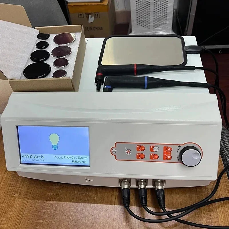 Thermal System CET RET Smart Diathermy Machine Indiba Tecar Physiotherapy 448khz ER45 Body Shaping