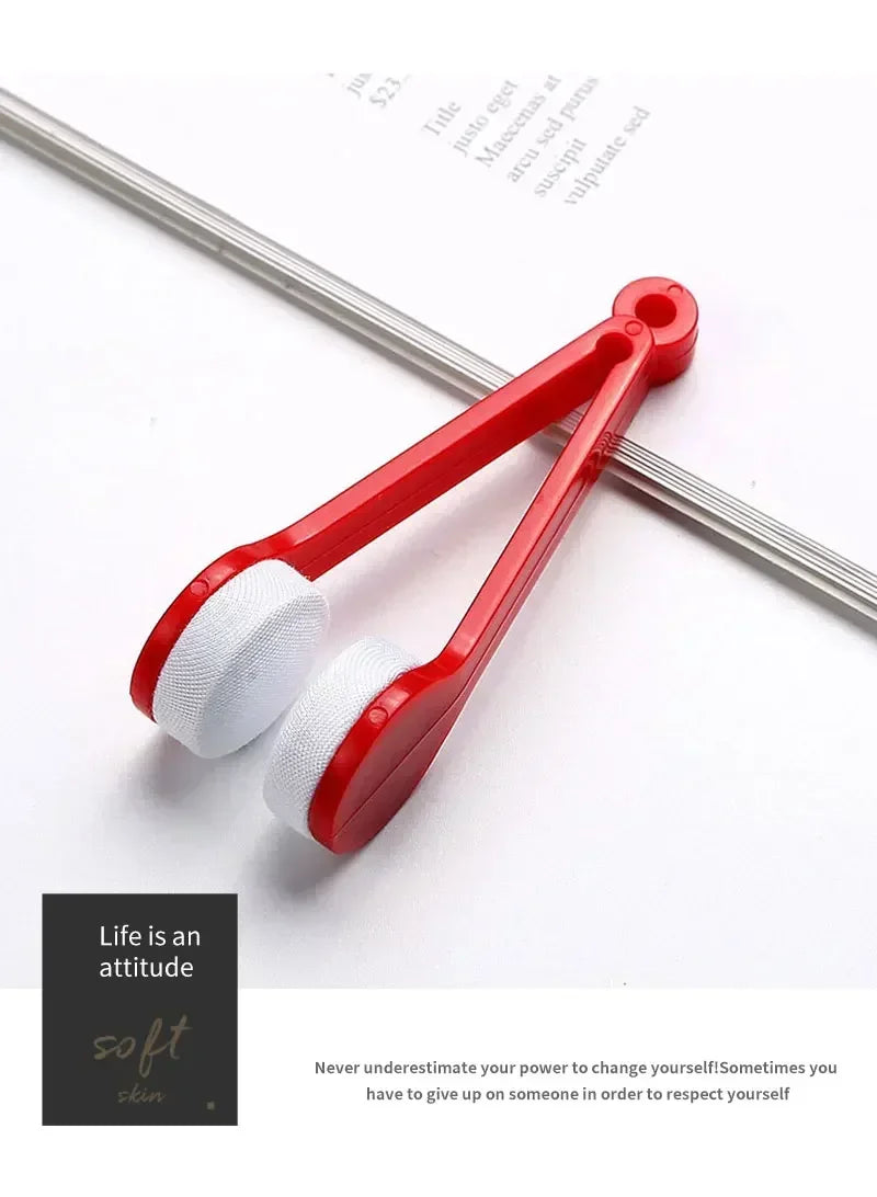 Portable Multifunctional Eyeglass Cleaning Wipe Green Microfiber Lens Brush for Sunglasses Glasses Compact Travel Scratch Free T