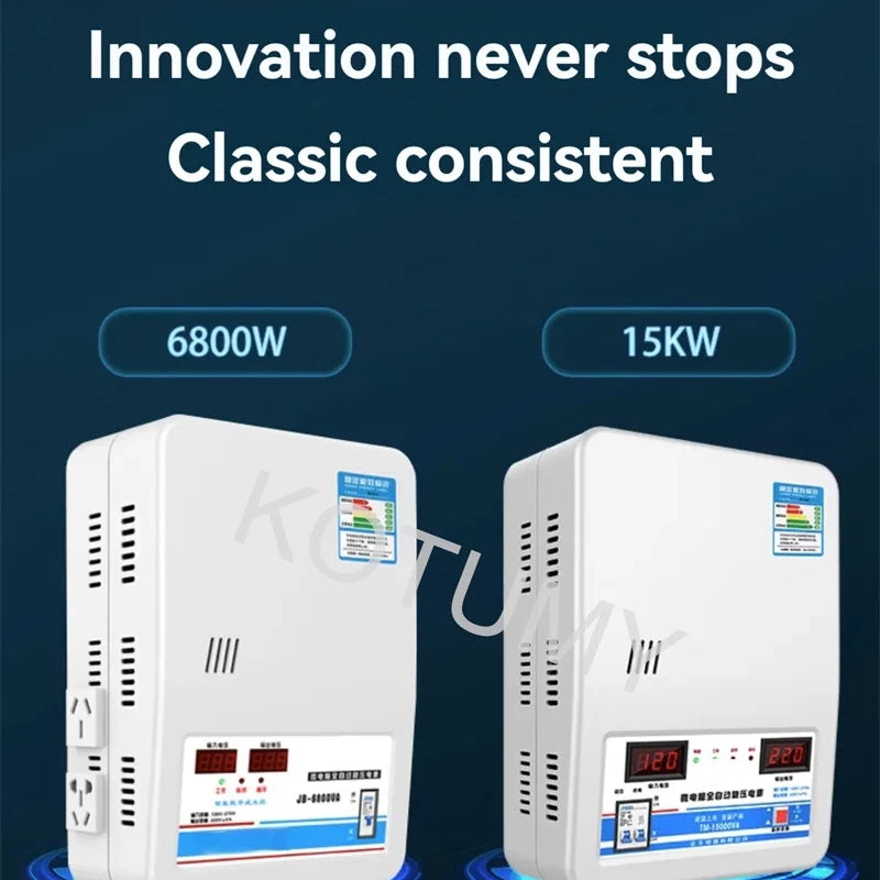 6.8KW Automatic Intelligent Voltage Stabilizer Household Dual Screen Digital Display Power Stabilizer Air Conditioner Regulator