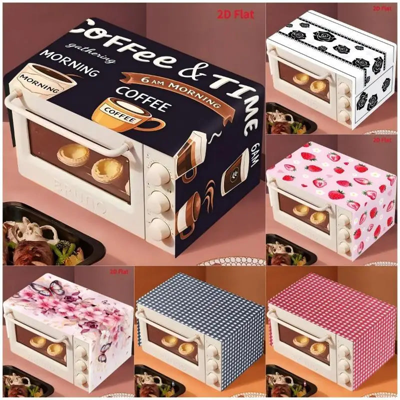 Microwave Oven Dust Cover 85x35cm Waterproof Oil Proof Stain Repellent Kitchen Countertop Appliance Protector