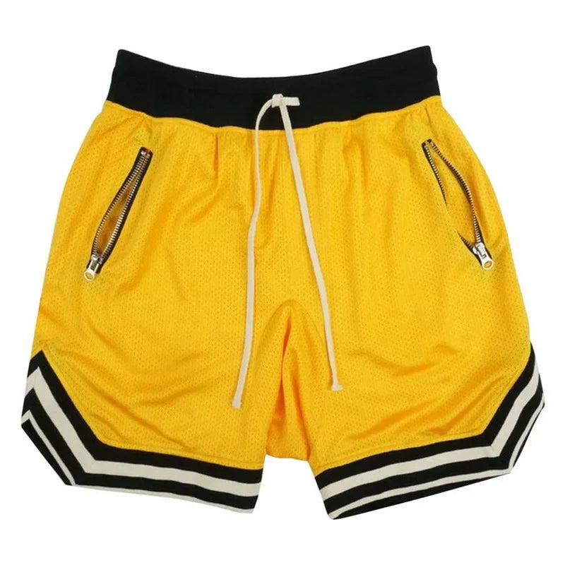 2026 NEW Summer Basketball Men Loose Sport Shorts Quick Drying Mesh Sports Five-point Pants Oversized Sports Shorts