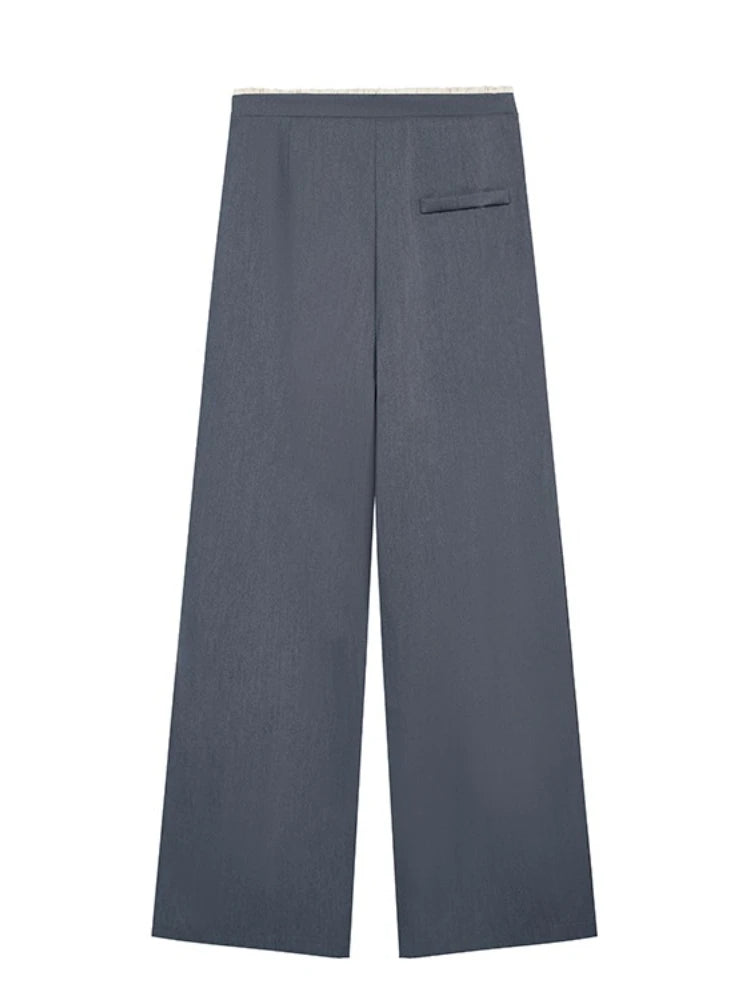 Elastic Waist Drawstring Loose Slim Casual Versatile Trousers 2026 Autumn New High Waist Women Wide Leg Suit Pants