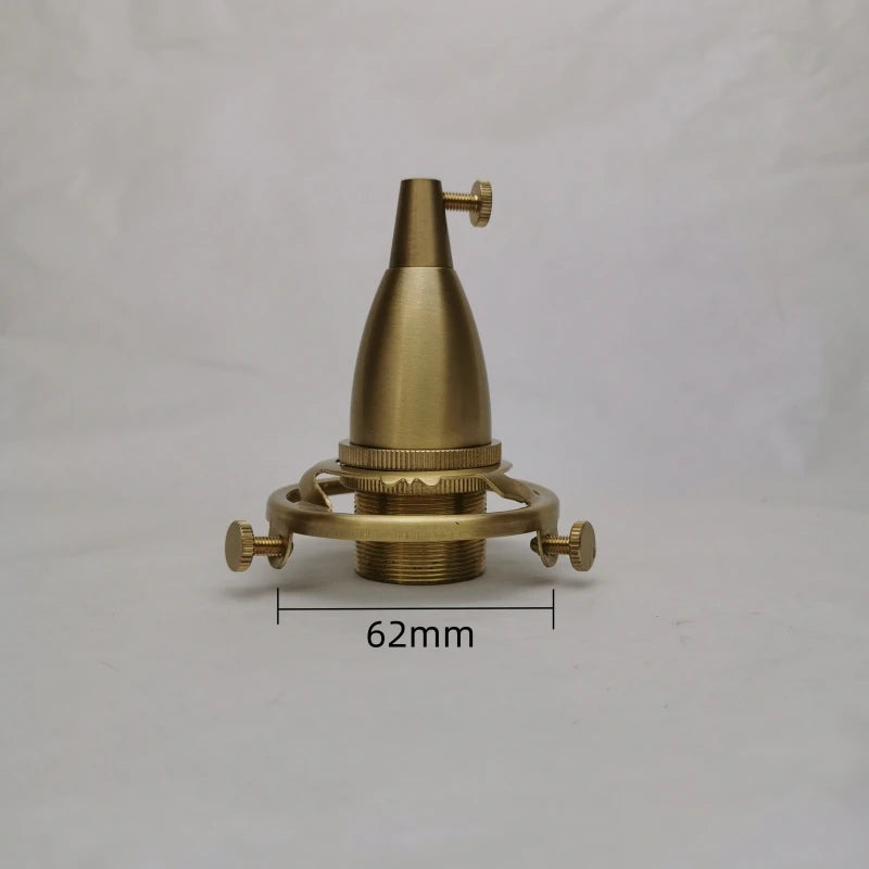 E14 Spiral Brass Light Sockets E12 Retro Ceiling Lamp Base Ceramic All Copper Accessories Lampshade Fixed Threaded Lamp Holder
