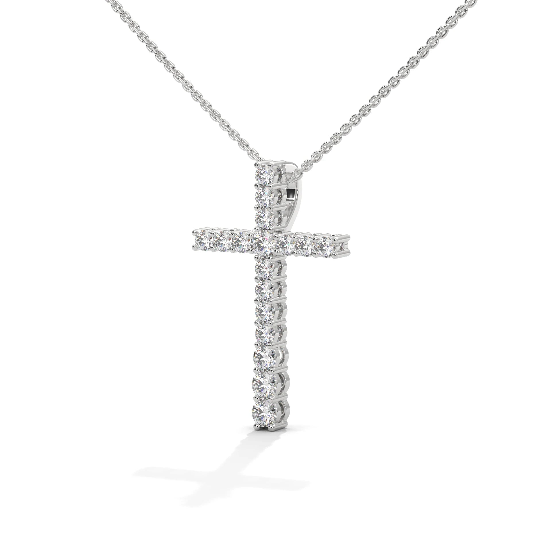 Women Silver Lab Created Diamond Pendant Necklace Classic Solitaire Fine Jewelry for Daily Wear and Special Occasion Styling