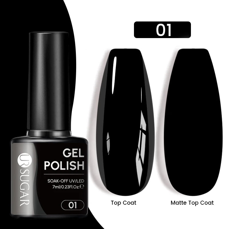UR SUGAR 7ML Valentine’s Day Gel Nail Polish 107 Colors Classic Black Red Glitter Semi Permanent Autumn Soak Off UV Gel Varnish