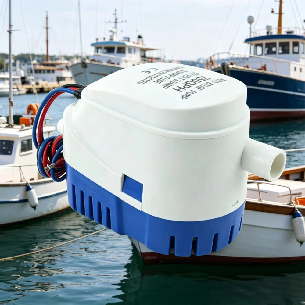 12V 24V DC Bilge Pump 600GPH 750GPH 1100GPH Automatic Boat Marine Water Pump Submersible For Yacht Boat Motor Seaplane Houseboat