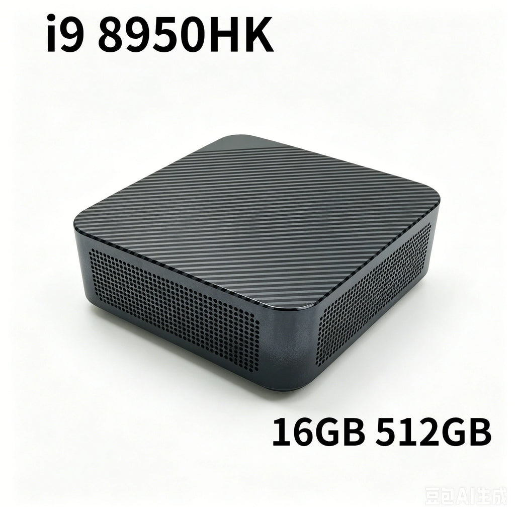 Intel i9 8950HK Mini Desktop Computer 16GB DDR4 512GB NVMe SSD Triple 4K WiFi6 BT5.2 Silent Cooling Portable Home Office Max