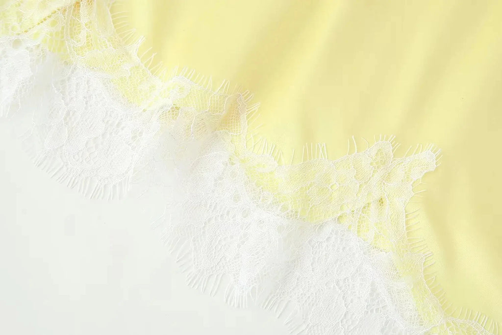 HH Female Summer Fashion Lace Splicing Dresses Solid Sleeveless Asymmetry Backless Slim Women's Sexy Party Sling Mini Dress